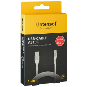 (Intenso) USB kabl za smartphone, USB-A to USB type C, 1.5 met. - USB-Cable A315C