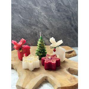 Candle set (5 pieces) Christmas Candle Set16, colour: multicolor