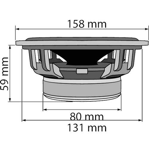 SAL Auto zvučnici, set,  165mm, 2x100W, 4 Ohm - CX 604 slika 2