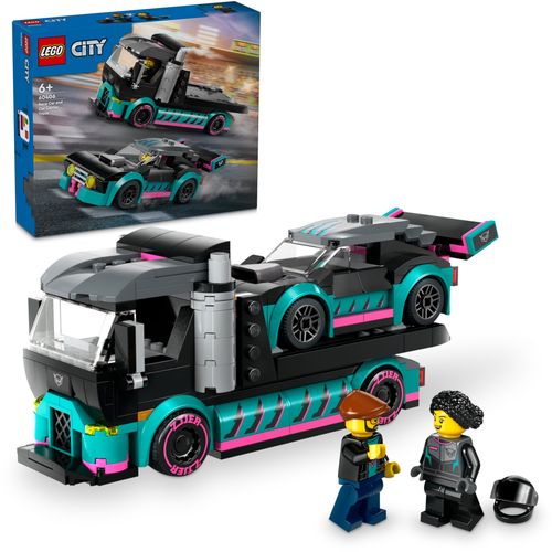 LEGO® CITY 60406 Trkaći auto i kamion za prijevoz automobila slika 3