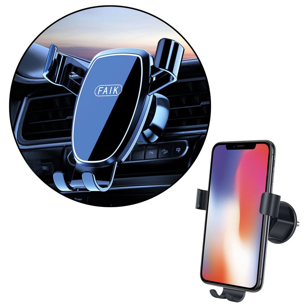 Gravity držač za telefon u automobilu za ventilacijski otvor crne boje slika 3
