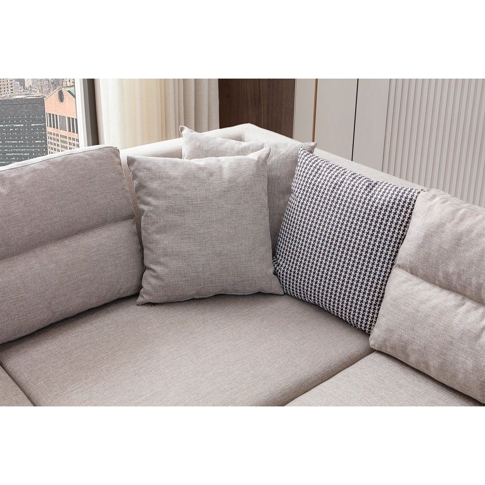 Ugaona Sofa Tloft Lijeva - boja: krem slika 5