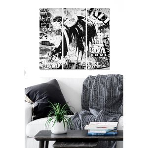 Dekorativna MDF Slika u Više Boja MDF1029733 (Set od 3 Komada)