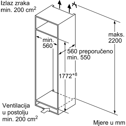 Bosch ugradbeni hladnjak KIR81VSF0 slika 6