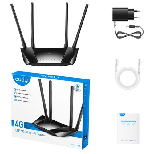 CUDY LT400_EU 4G LTE Wi-Fi Router CPE, 2.4Ghz, 1W/4L 10/100, 4x Antena slika 4