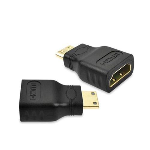 E-GREEN Adapter Mini HDMI (M) - HDMI (F) crni slika 1