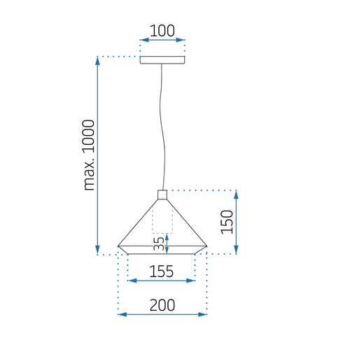 TOOLIGHT Viseća svjetiljka APP1005-1CP slika 4