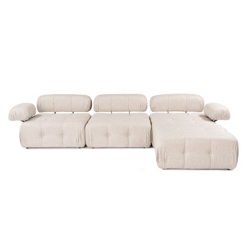 Woody Fashion Kutna garnitura Doblo 3 Seater with Pouffe ( L1-O1-1R-Pouffe) - svjetlo smeđa slika 11