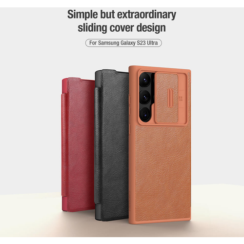 Futrola Nillkin Qin Pro Leather za Samsung S918B Galaxy S23 Ultra crvena slika 6