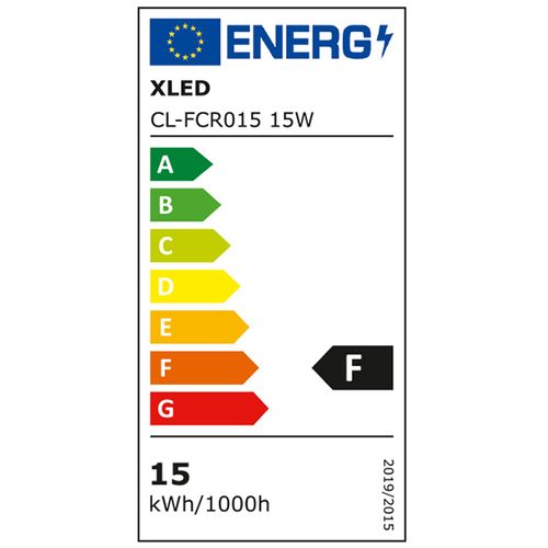 XLED CL-FCR015 15W Nadgradna okrugla LED lampa otporna na vlagu,4000K,Fi167 slika 2