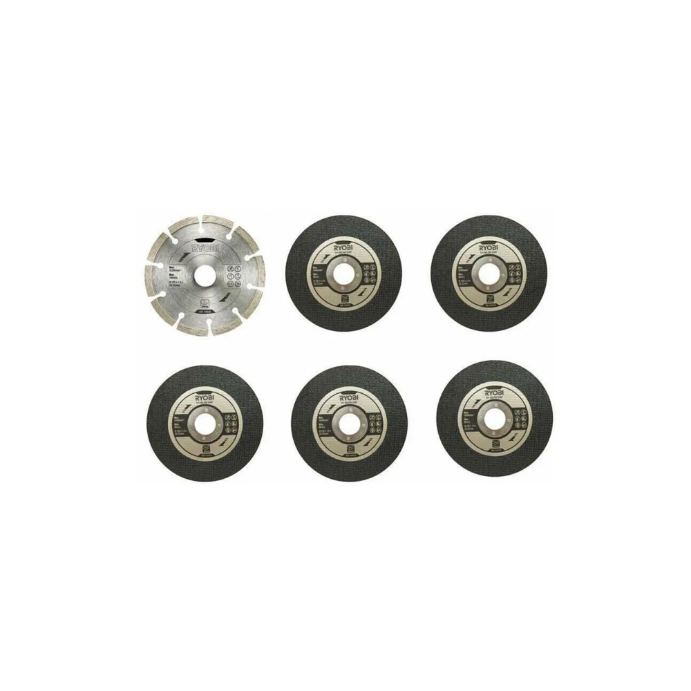 Ryobi - Set višenamjenskih reznih ploča za ugaone brusilice 125 mm (6/1) RAK6AGD125 slika 1