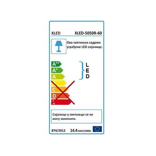 XLED 5050R-60 LED traka IP20,60 Led/m,bez zaštite/14.4W/m,5m kotur, Crvena slika 2