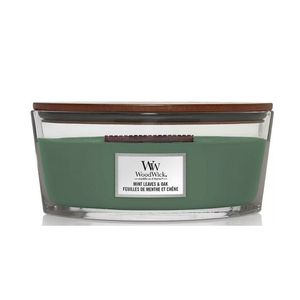 WOODWICK CLASSIC ELIPSE, svijeća mirisna Mint leaves & oak