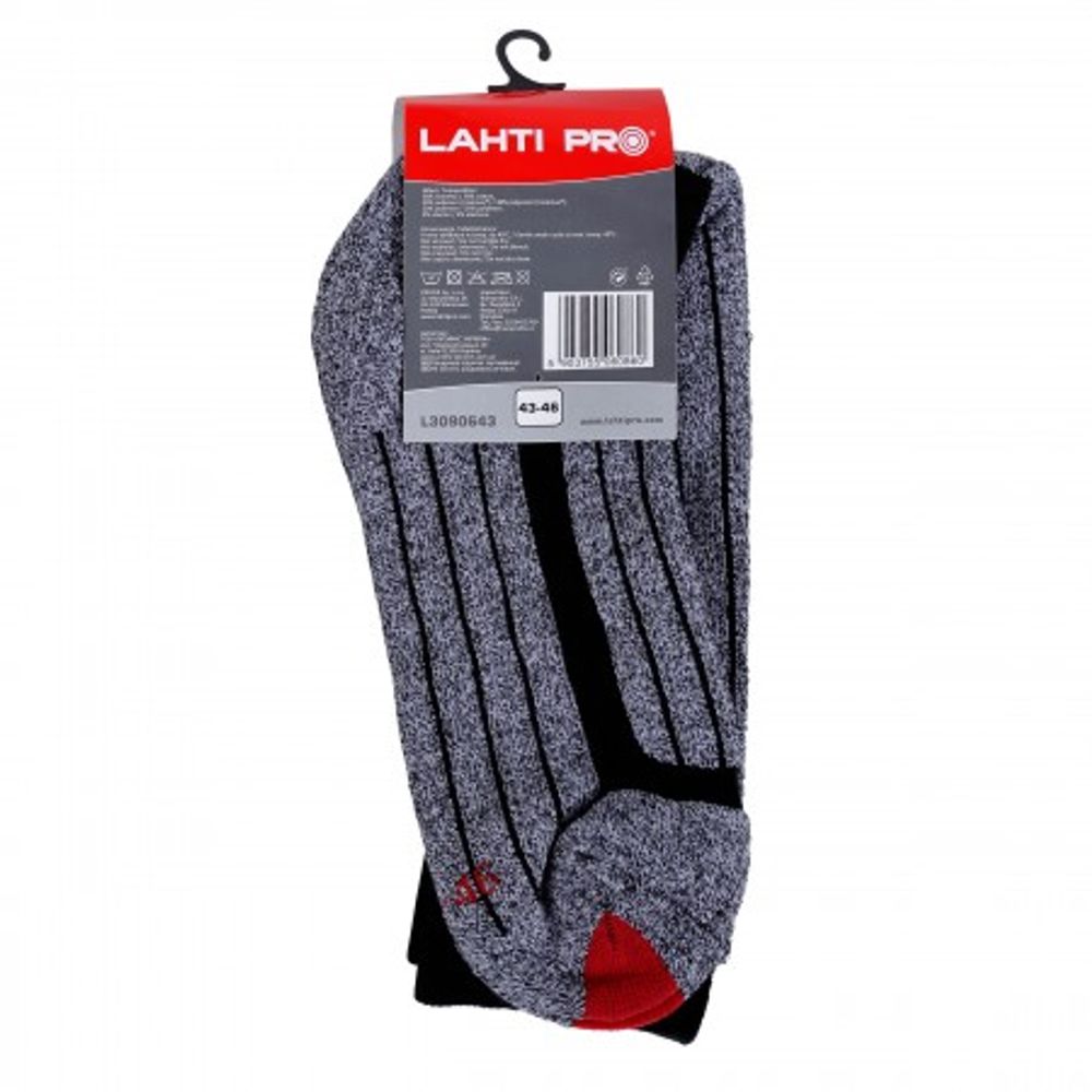 ČARAPE TERMO SIVO-CRVENE VISOKE 43-46  L3090643 slika 1