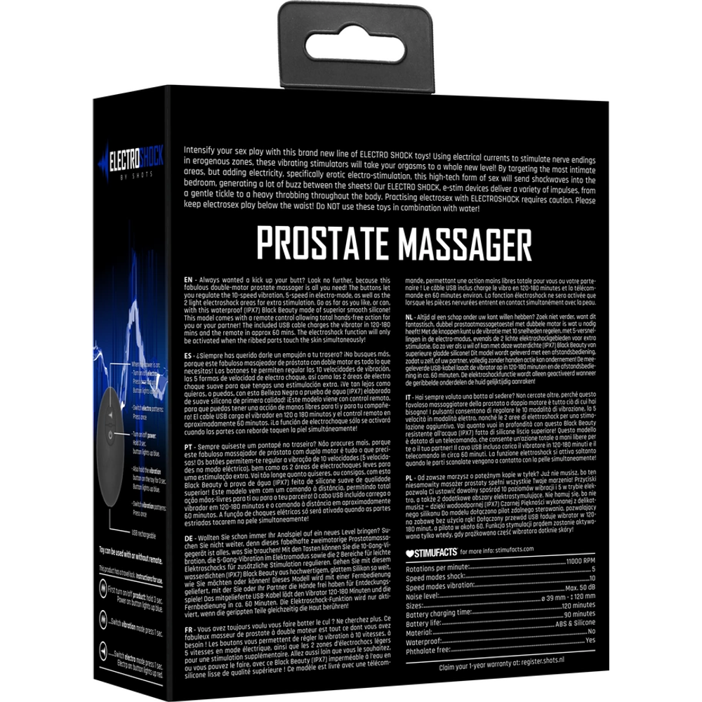 Vibracijski masažer prostate ElectroShock by Shots E-Stimulation slika 3