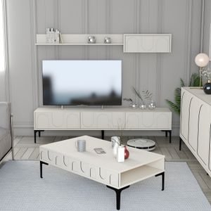 Set namještaja za dnevnu sobu Lyon - 3 boje: krem, crna