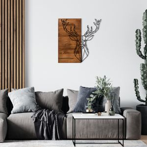 Deer1 BlackWalnut Decorative Wooden Wall Accessory