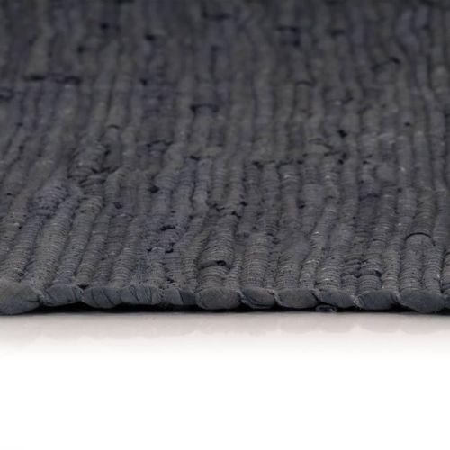Ručno tkani tepih Chindi od pamuka 120 x 170 cm boja antracita slika 30