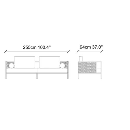 Peanut Cream 4-Seat Sofa slika 5