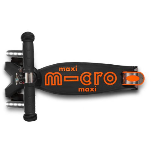 Micro Romobil Maxi Deluxe LED, Black/Orange slika 4