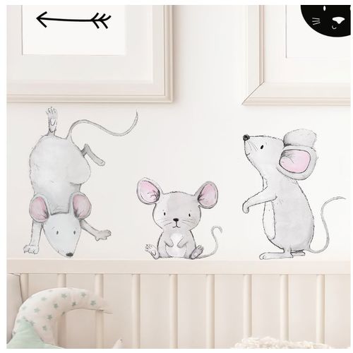 Pastelowe zidne naljepnice obitelj miševa slika 6