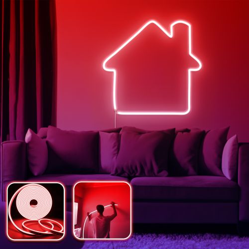 Opviq dekorativna zidna led svjetiljka, Home - Medium - Red slika 2