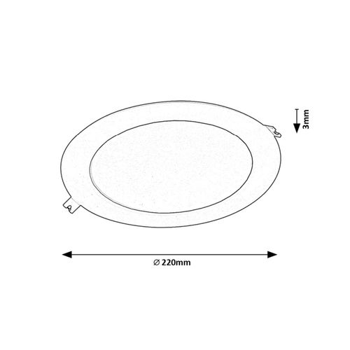 Rabalux Shaun2 okrugla ugradna 220mm 71227 slika 2