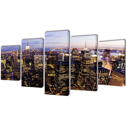 Zidne Slike na Platnu Set s Printom New York 200 x 100 cm slika 10