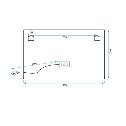 Ogledalo LED 80x60cm P10407 slika 11