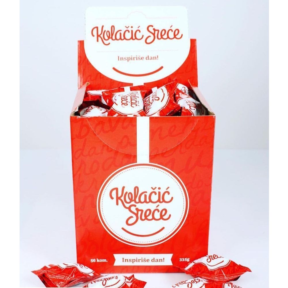 Kolačić Sreće Sa Porukom, kutija 56x6,5g slika 1