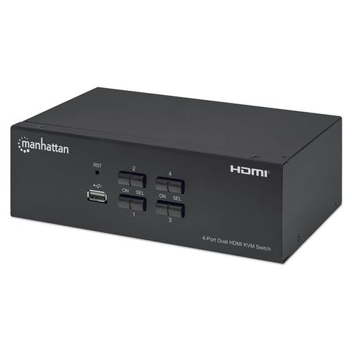 Manhattan 4-Port Dual-Monitor HDMI KVM Switch slika 1