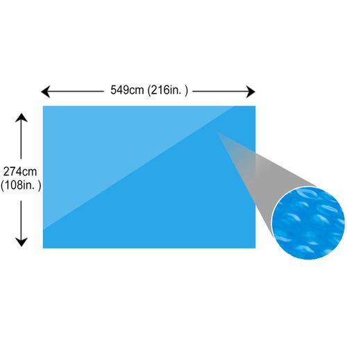 Pravokutni plavi bazenski prekrivač od PE 549 x 274 cm slika 12