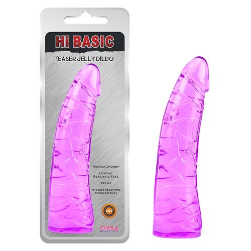 Ljubicasti TPE dildo 19cm slika 1