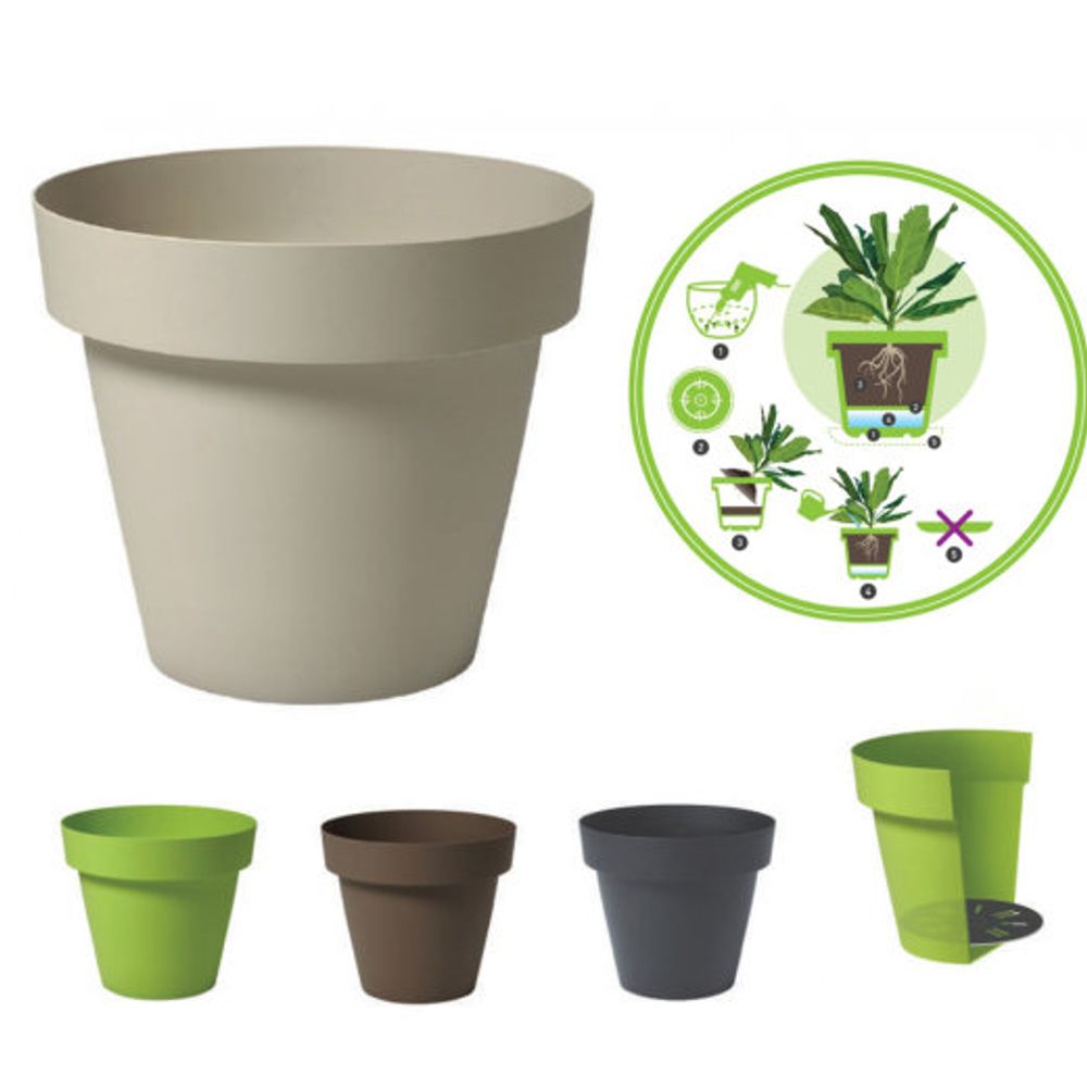 Saksija Melrose 30 cm 10L antracit slika 2