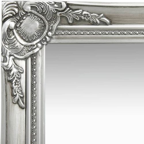 Zidno ogledalo u baroknom stilu 60 x 40 cm srebrno slika 11