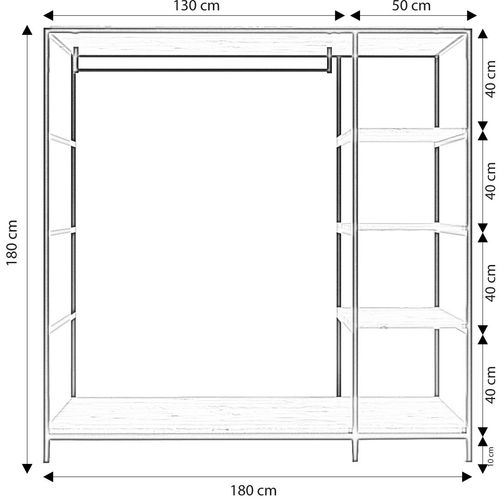 Amberg L657 Oak
Black Wardrobe slika 8