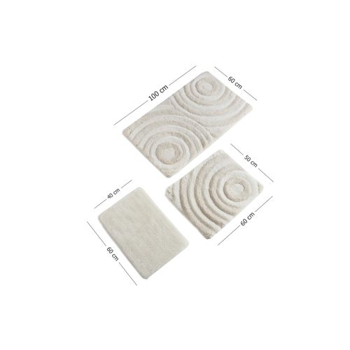 Wave - Ecru Ecru Bathmat Set (3 Pieces) slika 4