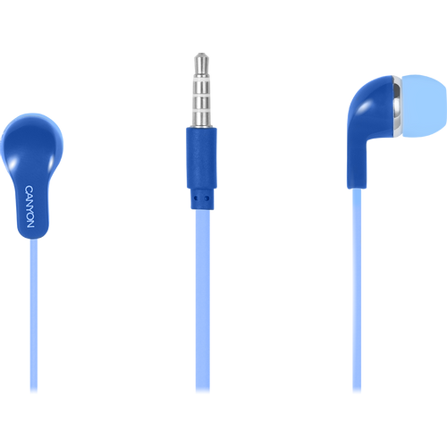 CANYON Stereo Earphones with inline microphone, Blue slika 2