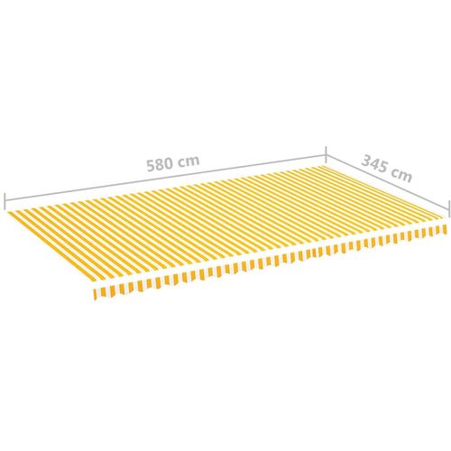 Zamjenska tkanina za tendu žuto-bijela 6 x 3,5 m slika 11