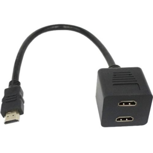 FAST ASIA Adapter HDMI - HDMI M/2F (spliter) crni slika 1