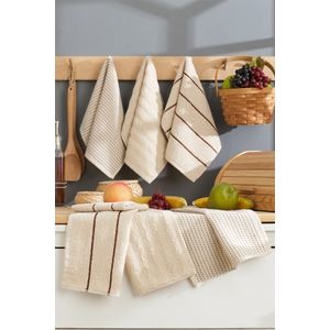 Sofya - Beige Beige Wash Towel Set (6 Pieces)
