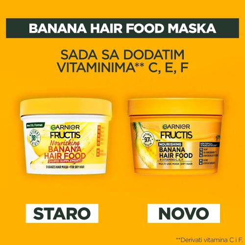 Garnier Fructis Hair Food Banana maska za kosu 390ml slika 5