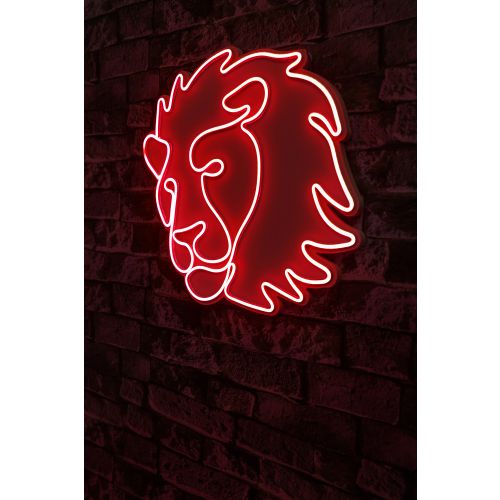 Wallity Ukrasna plastična LED rasvjeta, Lion - Red slika 1