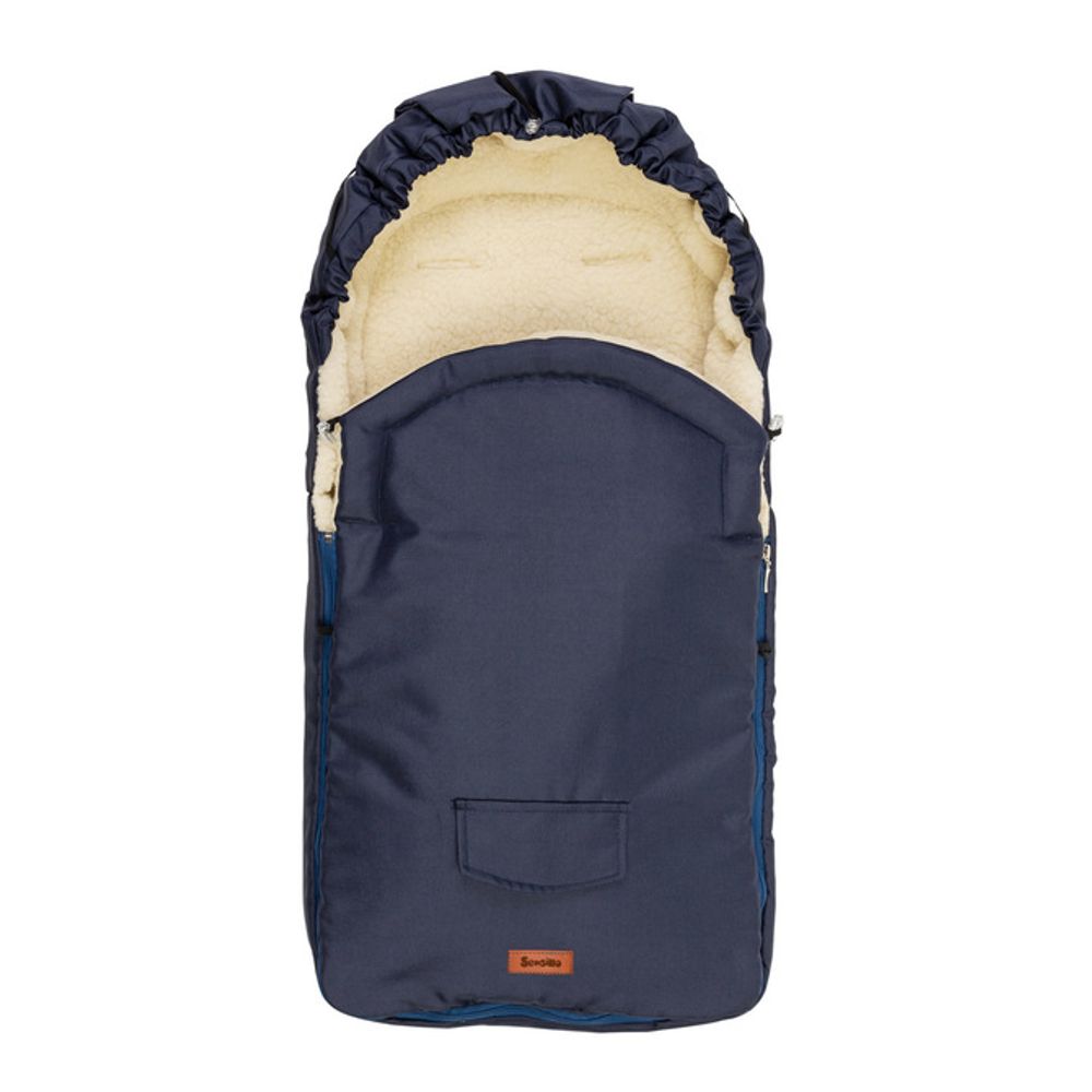Romper torba za kolica– mornarsko plava vuna (95x40) slika 2