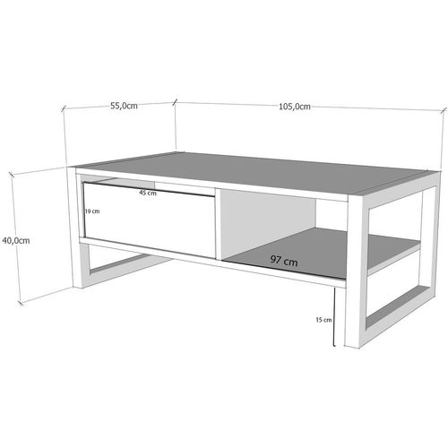 Hanah Home Haldizen Atlantic Pine
Crni sto za kafu slika 7