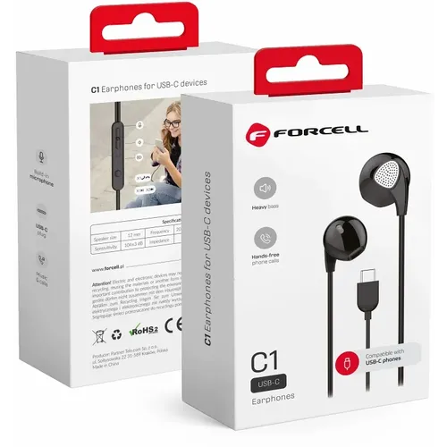 Premium Sound Hi-Fi slušalice Forcell C1 USB tip C crne slika 5