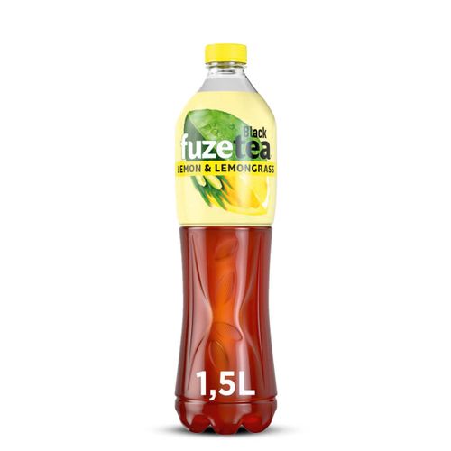 Fuzetea crni ledeni čaj s okusom limuna i limunske trave 1,5l 6/boca, XXL slika 1