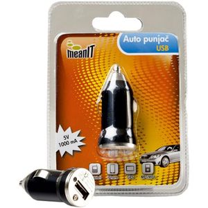 MeanIT Auto punjač za smartphone, 5V / 1A , USB - AUTO PUNJAČ ZA SMARTPHONE