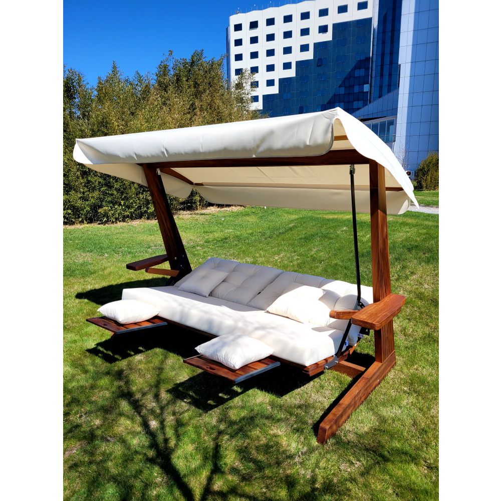 Luna Deluxe 2600 - Bež Prirodni Trostruki Ljuljački Stolac slika 6
