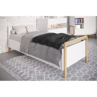 Drveni dečiji krevet Victor - beli - drvo - 180x80 cm